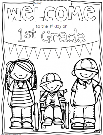 Welcome Back To School Coloring Page - 1st Grade