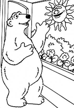 Bear inthe Big Blue House Greeting the Morning Sun Coloring Pages ...