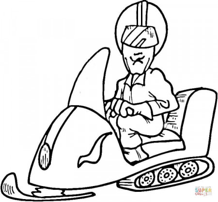 Free Printable Snowmobile Coloring Pages Sketch Coloring Page