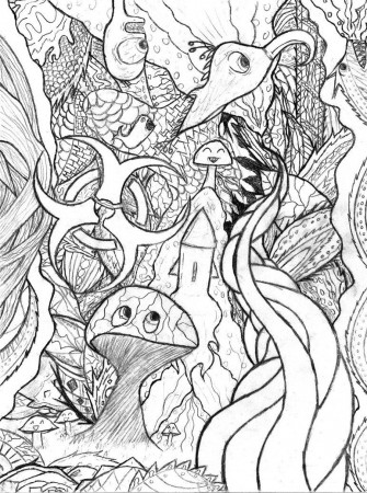 13 Pics of Trippy Coloring Book Pages Collage - Easy Trippy ...