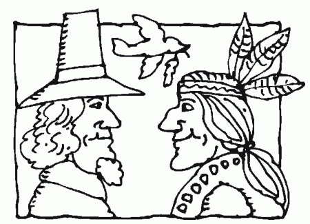 Pilgrim And Indian Coloring Pages | Find the Latest News on 