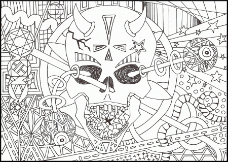 Psychedelic Coloring Pages Print Instant Pdf - Colorine.net | #13263
