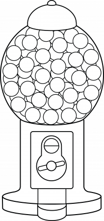 Gumball Machine Coloring Page - Free Clip Art | Candy coloring pages, Coloring  pages, Coloring books