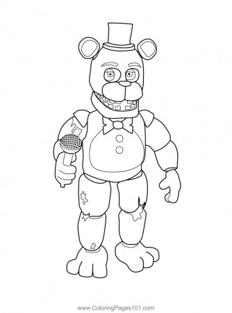 Withered Freddy FNAF Coloring Page for ...