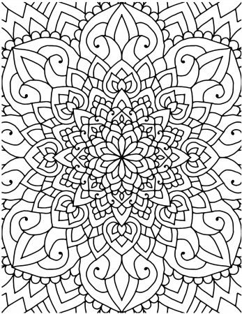 Premium Vector | Hand drawn mandala coloring pages for adult coloring book.  floral hand drawn mandala coloring page.