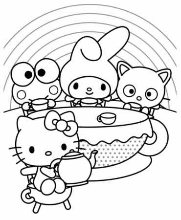 My Melody, Keroppi, Chococat and Hello Kitty Coloring Pages - My Melody Coloring  Pages - Coloring Pages For Kids And Adults