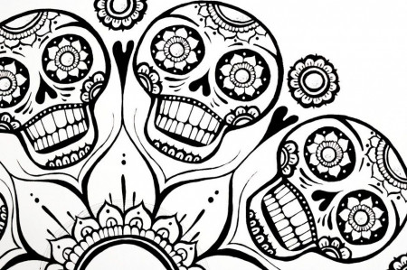 Coloring Pages Spectacular Sugar Skull Coloring Pages Coloring 