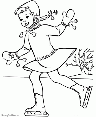 Kids printable Christmas coloring pages - New skates! - Free Printable Christmas Coloring Pages - New Skates! - Christmas Coloring Pages For Kids Printable