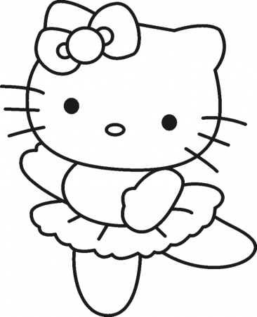 Hello Kitty Was Wearing A Cute Costume Coloring Page - hello kitty 