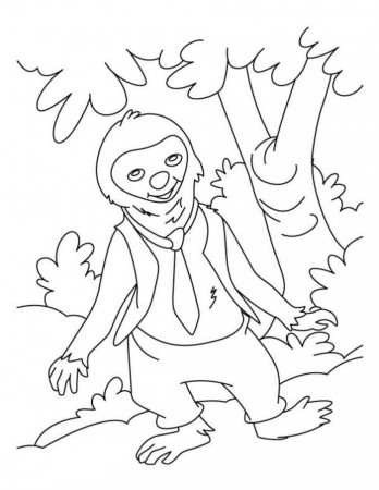 Sloth Bear Coloring Pages | 99coloring.com