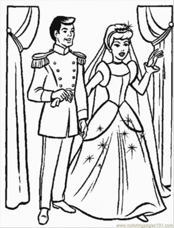 Coloring Pages Cinderellas Wedding Party (Cartoons > Cinderella 