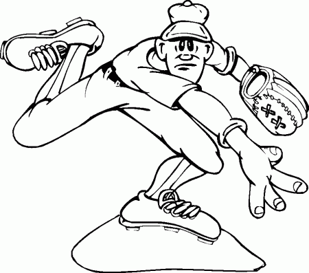 Free Coloring Pages For Kids: Baseball Coloring Pages