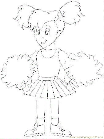 football cheerleaders Colouring Pages