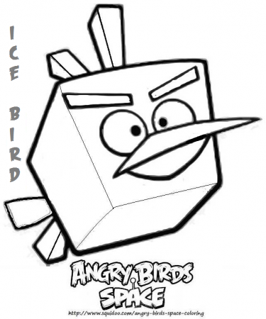 Angry Bird Coloring Page Ice Bird Red Angry Bird Space Coloring 