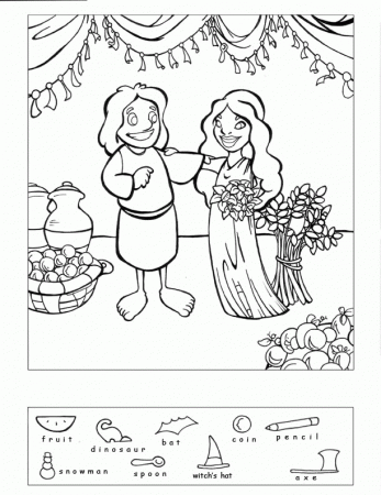 Ruth Trusts God Coloring Page