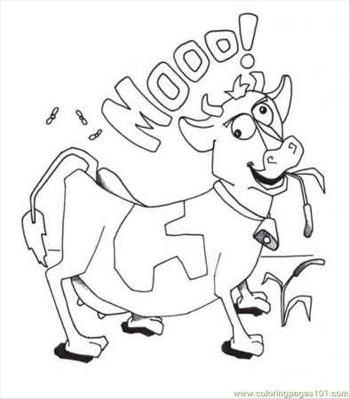 pages cow coloring page mammals printable
