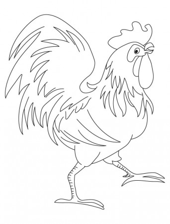 rooster crowing Colouring Pages (page 3)