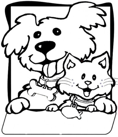 Related Pictures Animals Coloring Dog Cat Drawing Colorin Animals 
