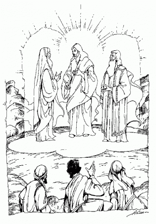 The Transfiguration Coloring Page | Junior Church