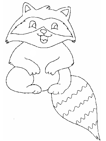 Raccoon Animals Coloring Pages & Coloring Book