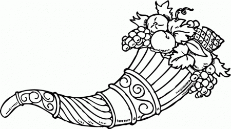 Cornucopia Coloring Page - Coloring For KidsColoring For Kids
