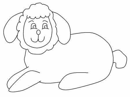 simple Lamb Coloring Pages For Kids | Great Coloring Pages