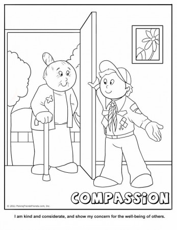 Compassion Coloring Page. | Cub Scouts