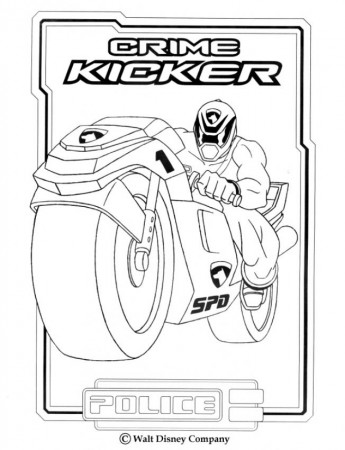 POWER RANGERS coloring pages - Police Crime Kicker