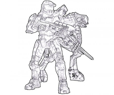 Halo 3 Master Chief Coloring Pages