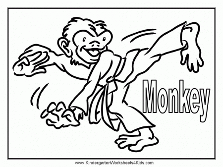 Animal Coloring Monkey Eating Banana Coloring Page 2801 23130 5 