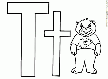 Coloring Pages Abc T (Education > Alphabets) - free printable 