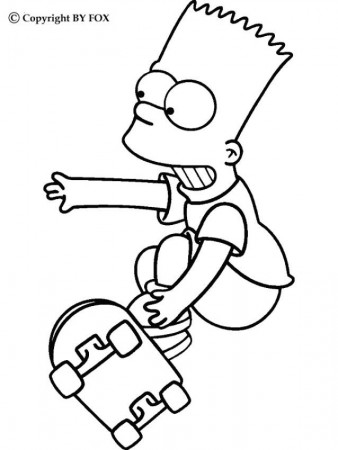 Cartoons Coloring Pages: Bart Simpsons Coloring Pages