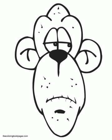 Condescending monkey face - Monkey and gorilla coloring book pages