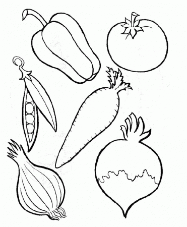 Six Kinds Of Perfect Vegetables Coloring Pages - Vegetable 