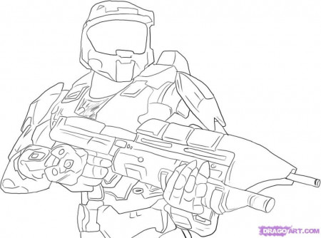 Halo-coloring-4 | Free Coloring Page Site