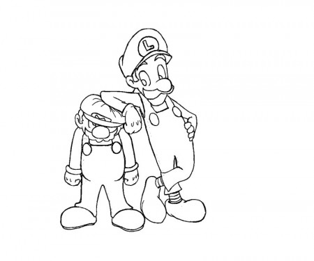 24 Luigi Coloring Page