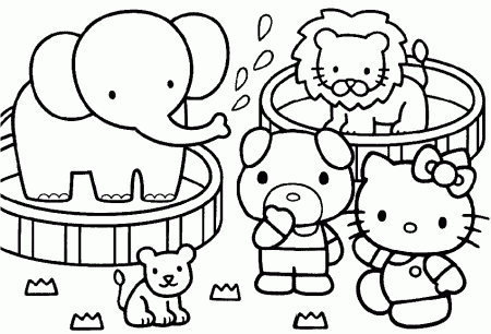 Cartoon Coloring Hello Kitty And Friends Coloring Page Hello Kitty 