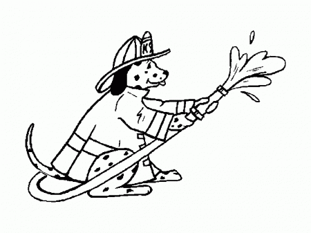 Fire Dog Coloring Pages Images & Pictures - Becuo