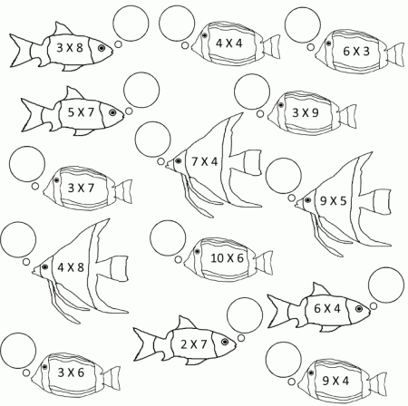 Learn Math Fish - Math Coloring Pages : Coloring Pages for Kids 