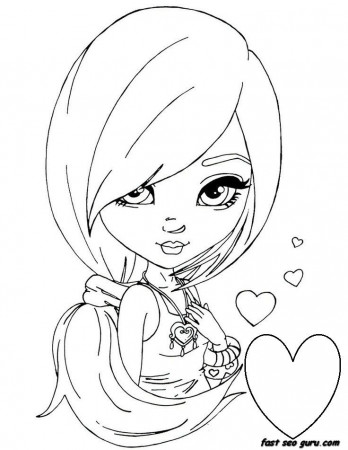 girl color pages | Printable Coloring Pages