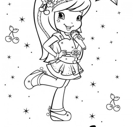 Strawberry Shortcake Cherry Jam - HD Printable Coloring Pages