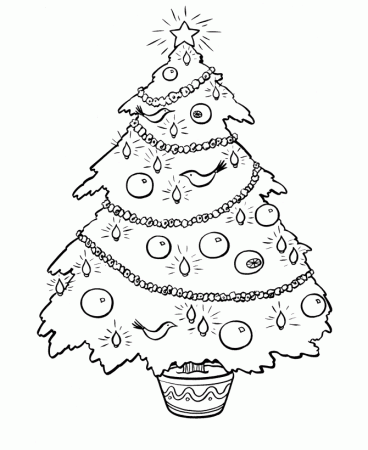 BlueBonkers : Christmas Tree Coloring Pages - 3