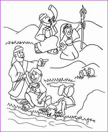 Print Version of Gideon Coloring Page - Kids Korner - BibleWise