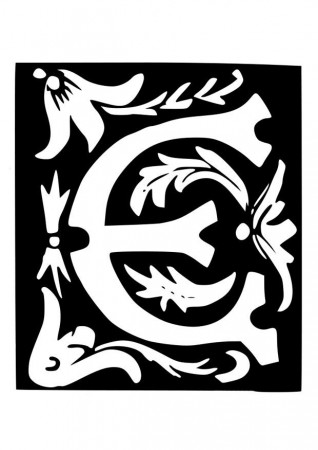 Coloring page ornamental letter - e - img 19019.