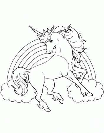 Unicorn Coloring Picture - Coloring Pages For Kids And For Adults