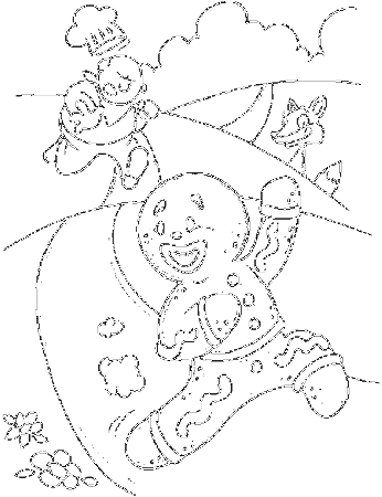 Candyland Gingerbread Man Coloring Page