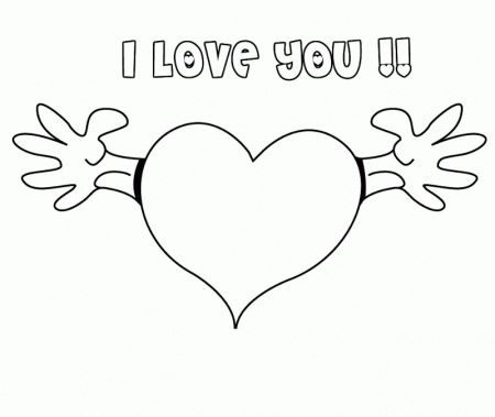 Free Printable I Love You Coloring Pages