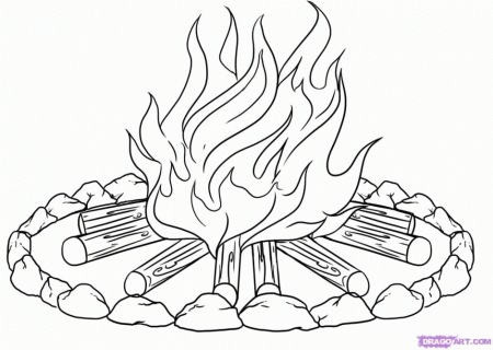 Camp Fire Colouring Pages 246759 Campfire Coloring Pages