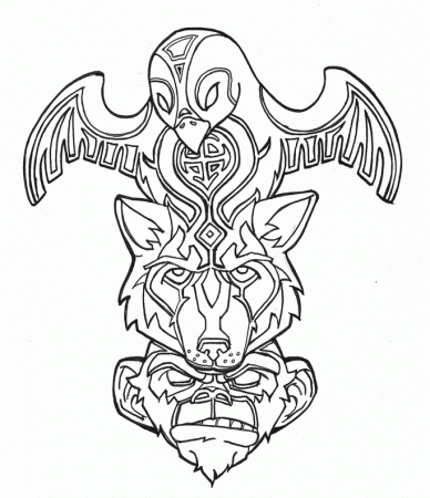 Printable Totem Pole Coloring Pages Coloring Me