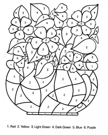 Coloring By Number Pages For Adults | Free coloring pages for kids